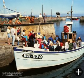 The 'Glad Tidings' boat arrives back in Seahouses harbour